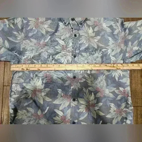 Original Weatherproof Vintage Shirt Short Sleeve Button Down Floral Medium - Picture 5 of 6